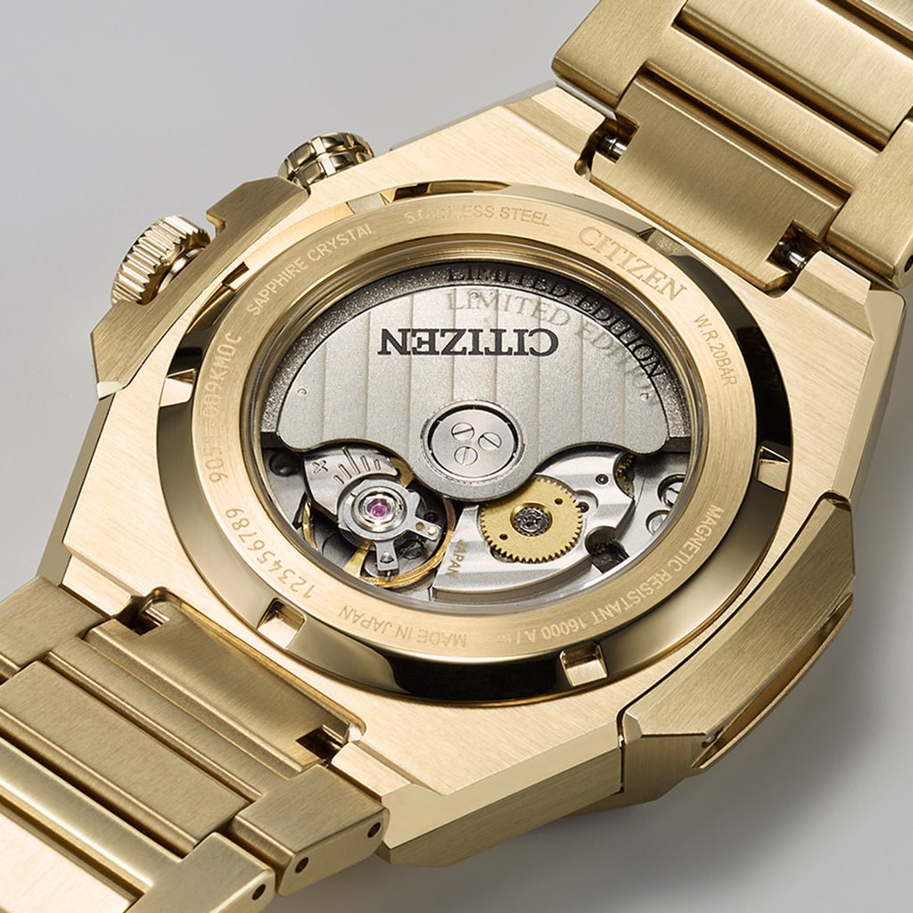 Series 8 Men Automatic Gold Dial Chronograph Stainless Steel Watch NB6062-52P