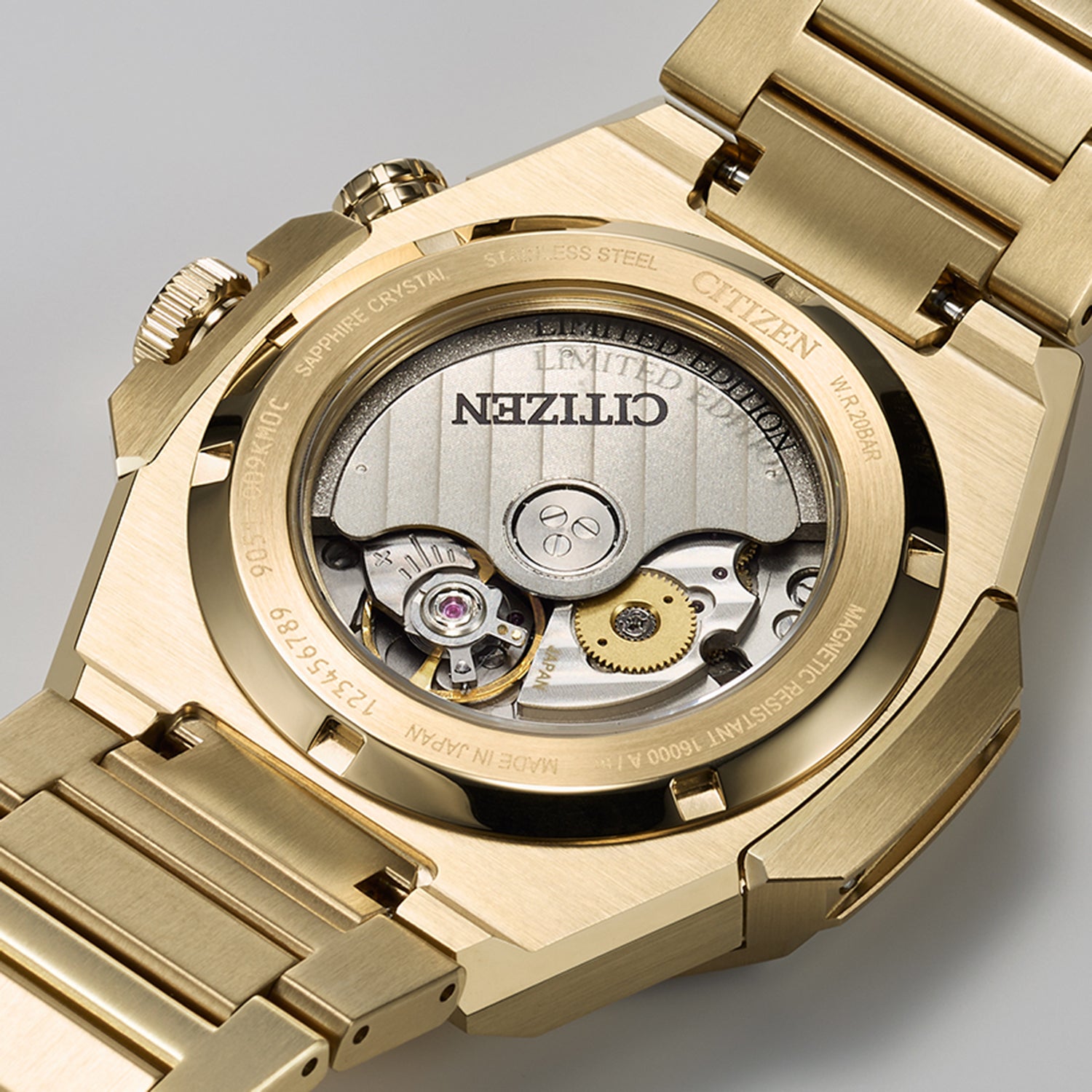 Series 8 Men Automatic Gold Dial Chronograph Stainless Steel Watch NB6062-52P