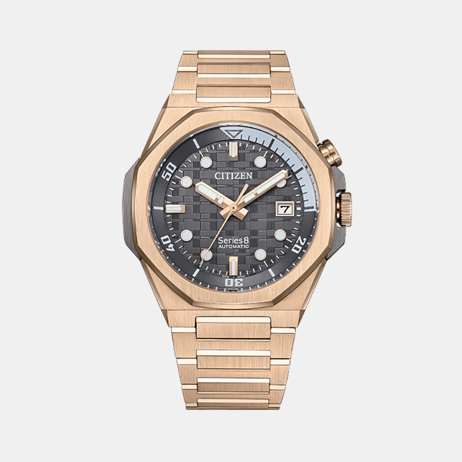 Series 8 Men Automatic Grey Dial Analog Stainless Steel Watch NB6069-53H