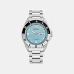 Sport Men Automatic Blue Dial Analog Stainless Steel Watch NH7530-52L