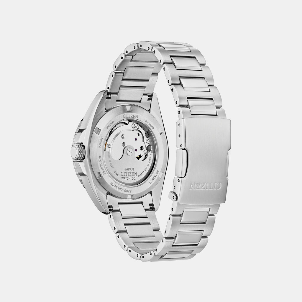 Sport Men Automatic Black Dial Analog Stainless Steel Watch NH7531-50E
