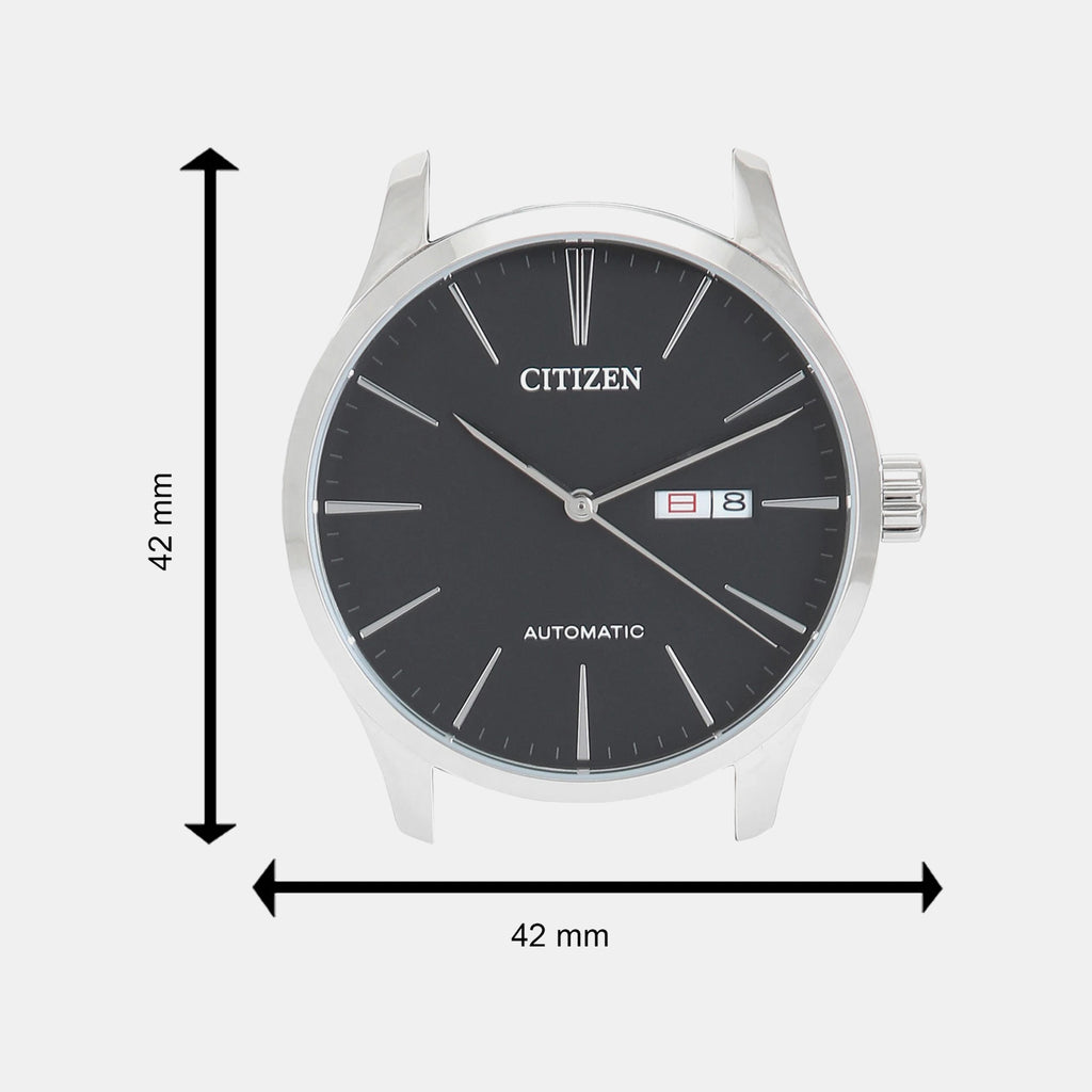 Men Automatic Black Dial Analog Stainless Steel Watch NH8350-83E