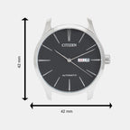 Men Automatic Black Dial Analog Stainless Steel Watch NH8350-83E