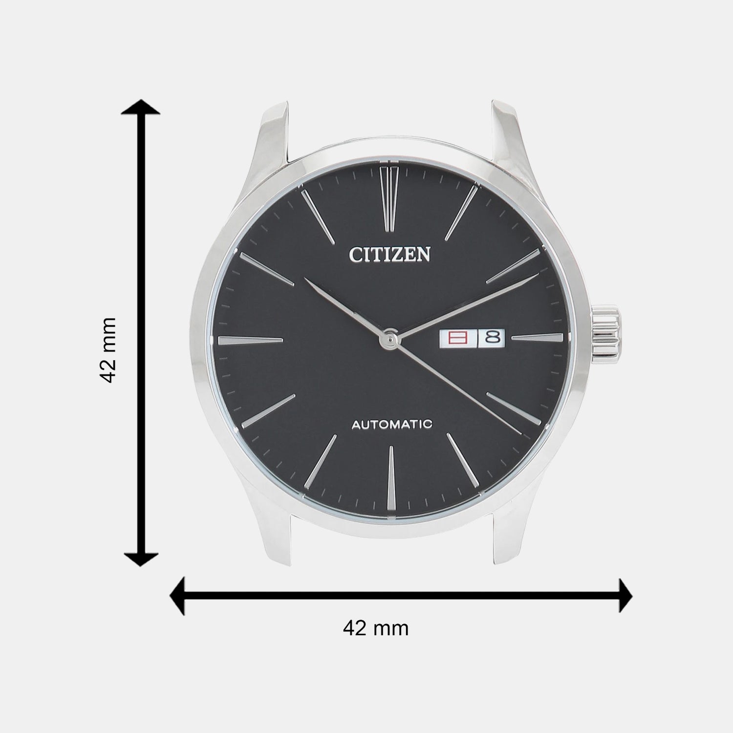 Men Automatic Black Dial Analog Stainless Steel Watch NH8350-83E