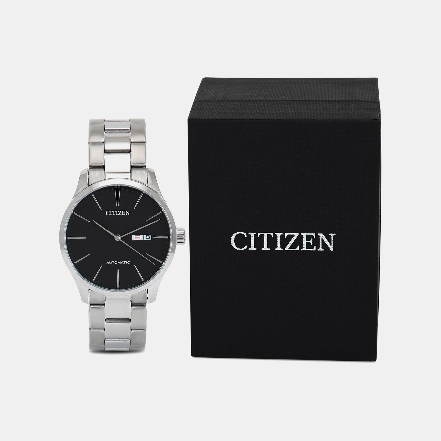Men Automatic Black Dial Analog Stainless Steel Watch NH8350-83E