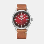 Men Automatic Red Dial Analog Stainless Steel Watch NH8390-11X