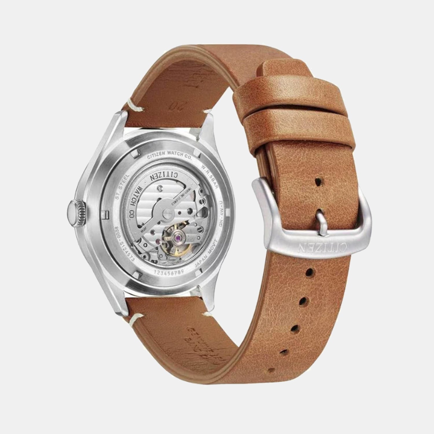 Men Automatic Red Dial Analog Stainless Steel Watch NH8390-11X