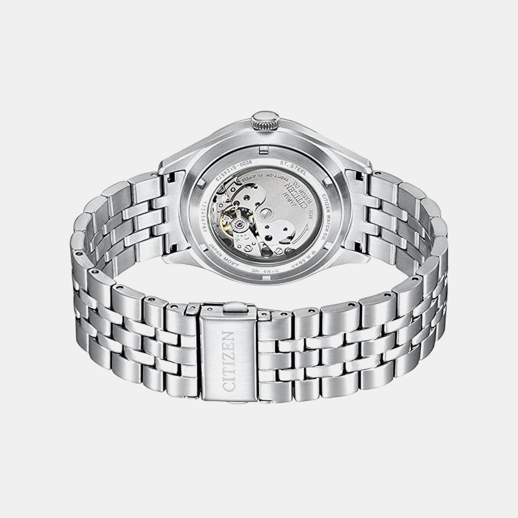 Men Automatic Blue Dial Analog Stainless Steel Watch NH8390-71L