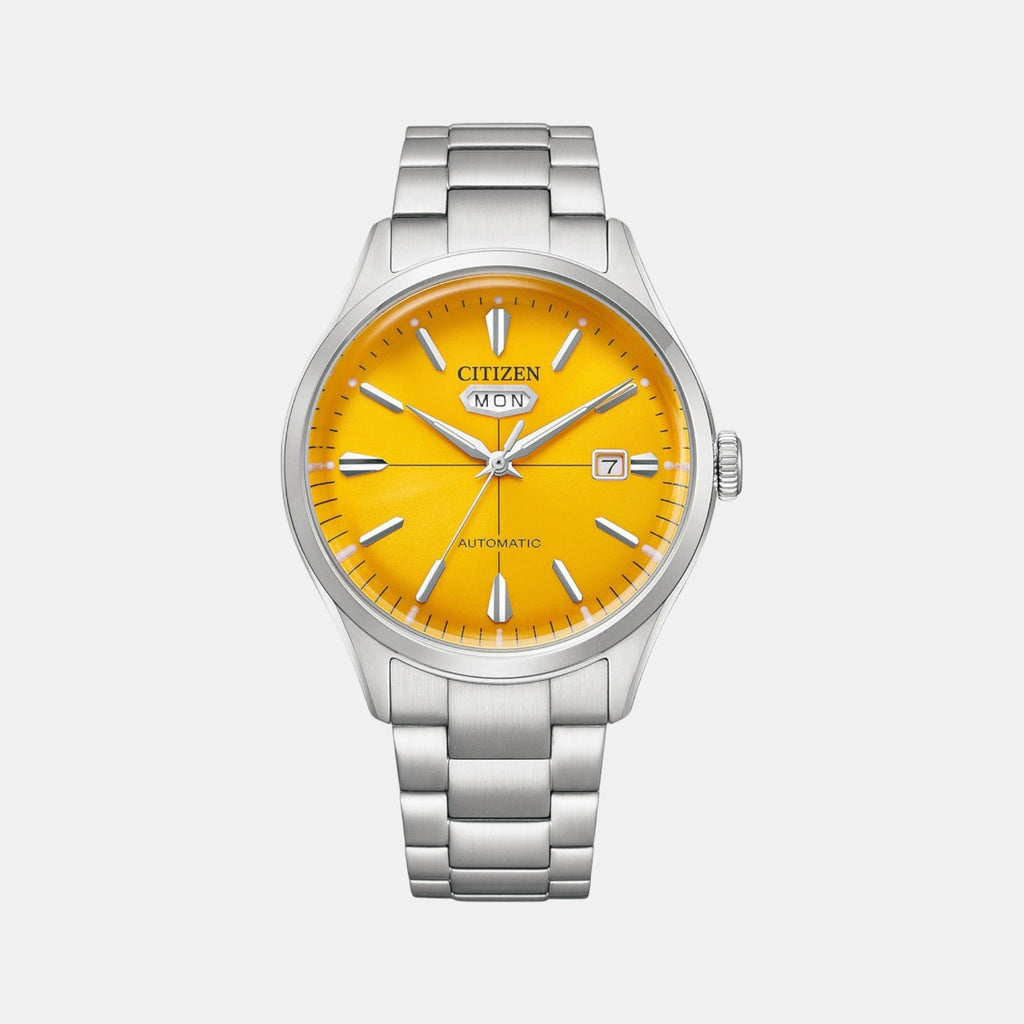 Mechanical Men Quartz Yellow Dial Analog Stainless Steel Watch NH8391-51Z