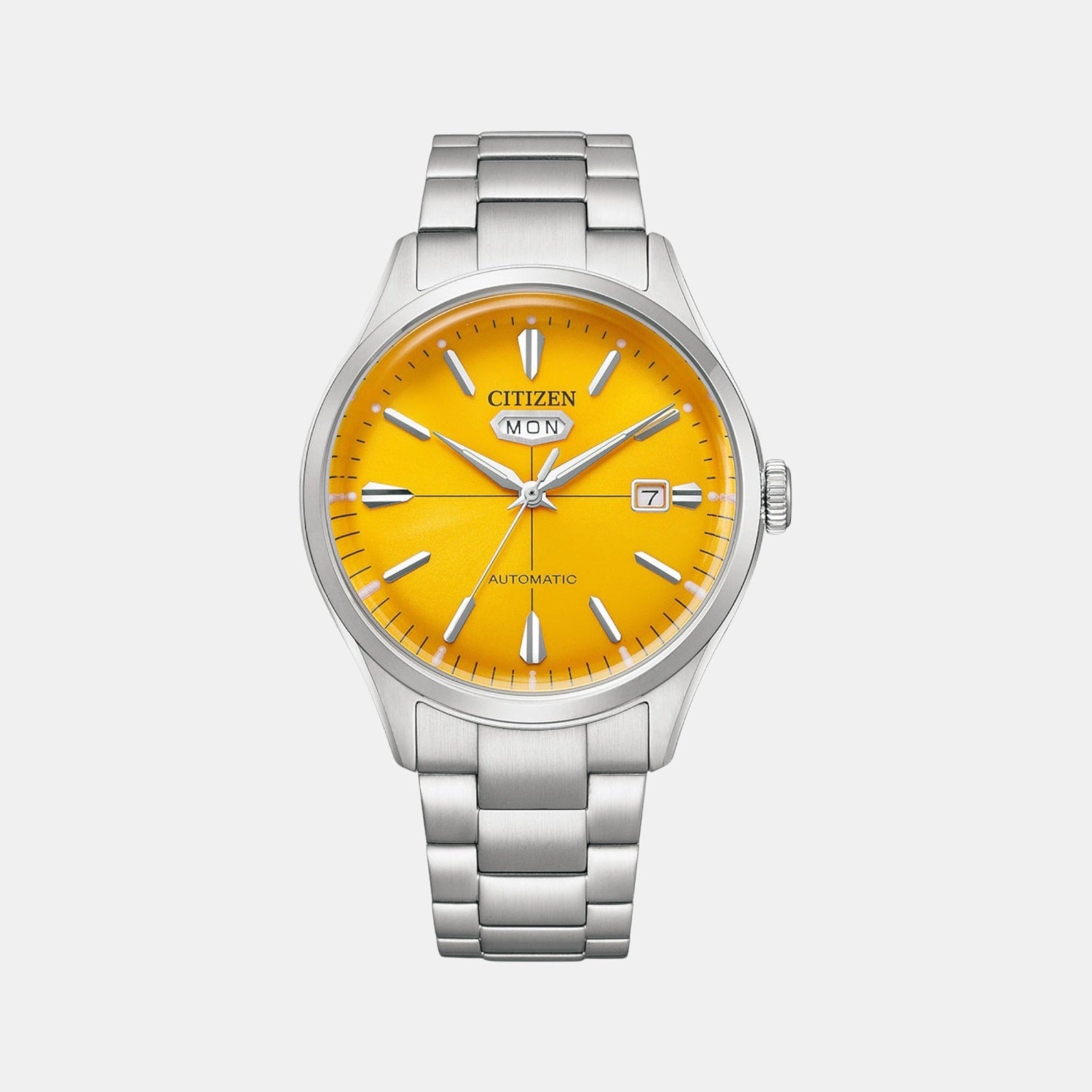 Mechanical Men Quartz Yellow Dial Analog Stainless Steel Watch NH8391-51Z