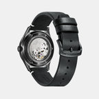 Men Automatic Black Dial Analog Leather Watch NH8395-00E