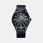 Men Automatic Black Dial Analog Leather Watch NH8395-00E