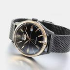 Men Automatic Black Dial Analog Stainless Steel Watch NH8396-82E