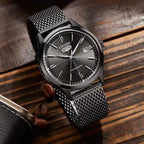 Men Automatic Black Dial Analog Stainless Steel Watch NH8397-80H