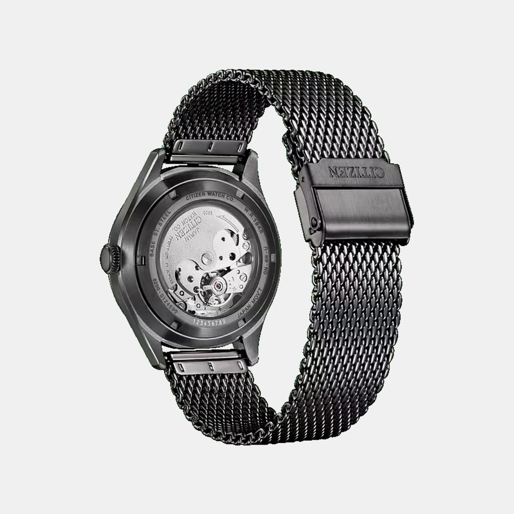 Men Automatic Black Dial Analog Stainless Steel Watch NH8397-80H
