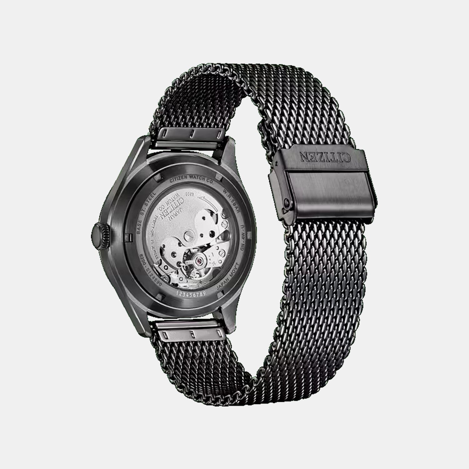 Men Automatic Black Dial Analog Stainless Steel Watch NH8397-80H