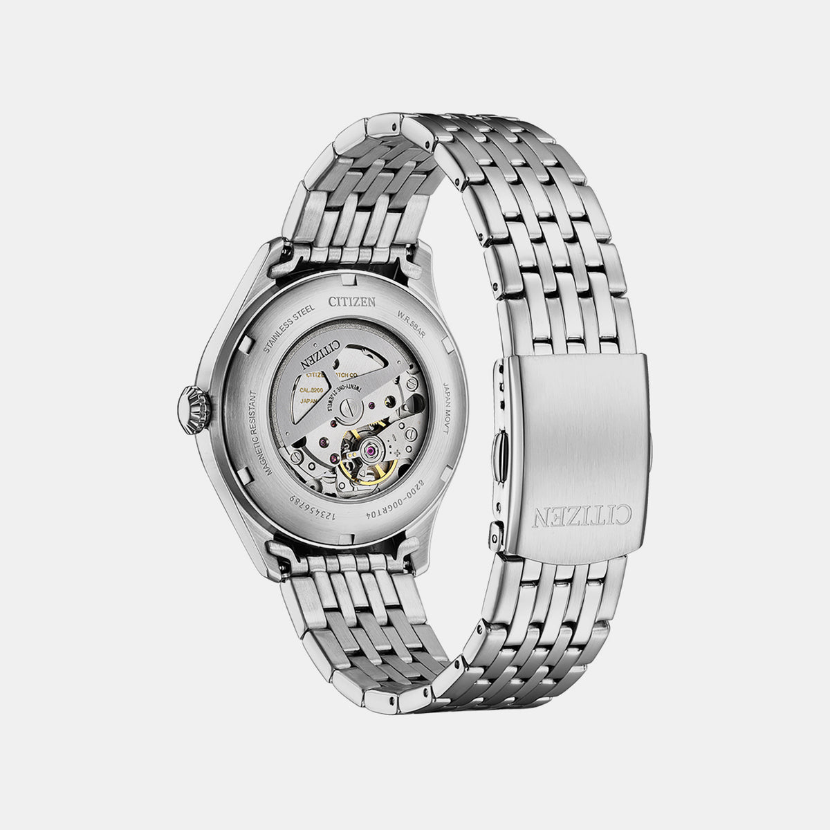 Men Automatic Black Dial Analog Stainless Steel Watch NH8410-59E