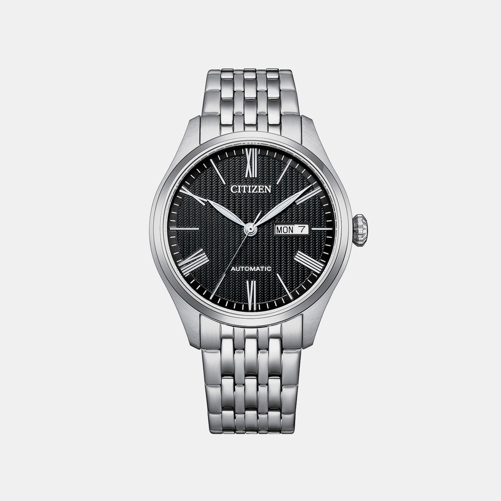 Men Automatic Black Dial Analog Stainless Steel Watch NH8410-59E
