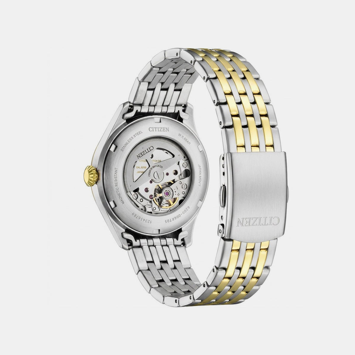 Men Automatic Champagne Dial Analog Stainless Steel Watch NH8414-58B