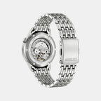 Mechanical Open Heart Men Automatic Blue Dial Analog Stainless Steel Watch NH9130-84L