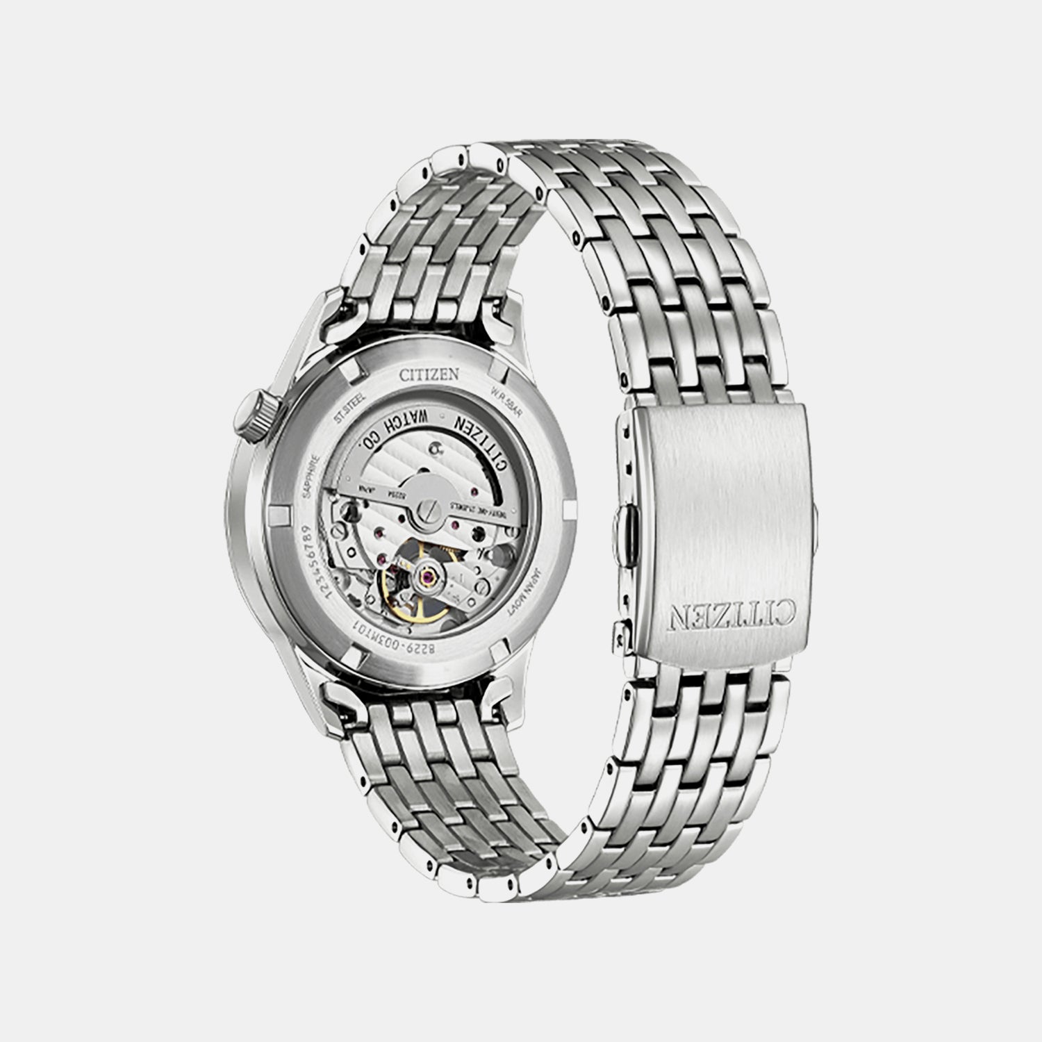 Mechanical Open Heart Men Automatic Blue Dial Analog Stainless Steel Watch NH9130-84L