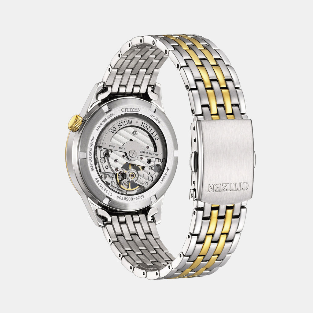 Mechanical Open Heart Men Automatic Green Dial Analog Stainless Steel Watch NH9134-83X