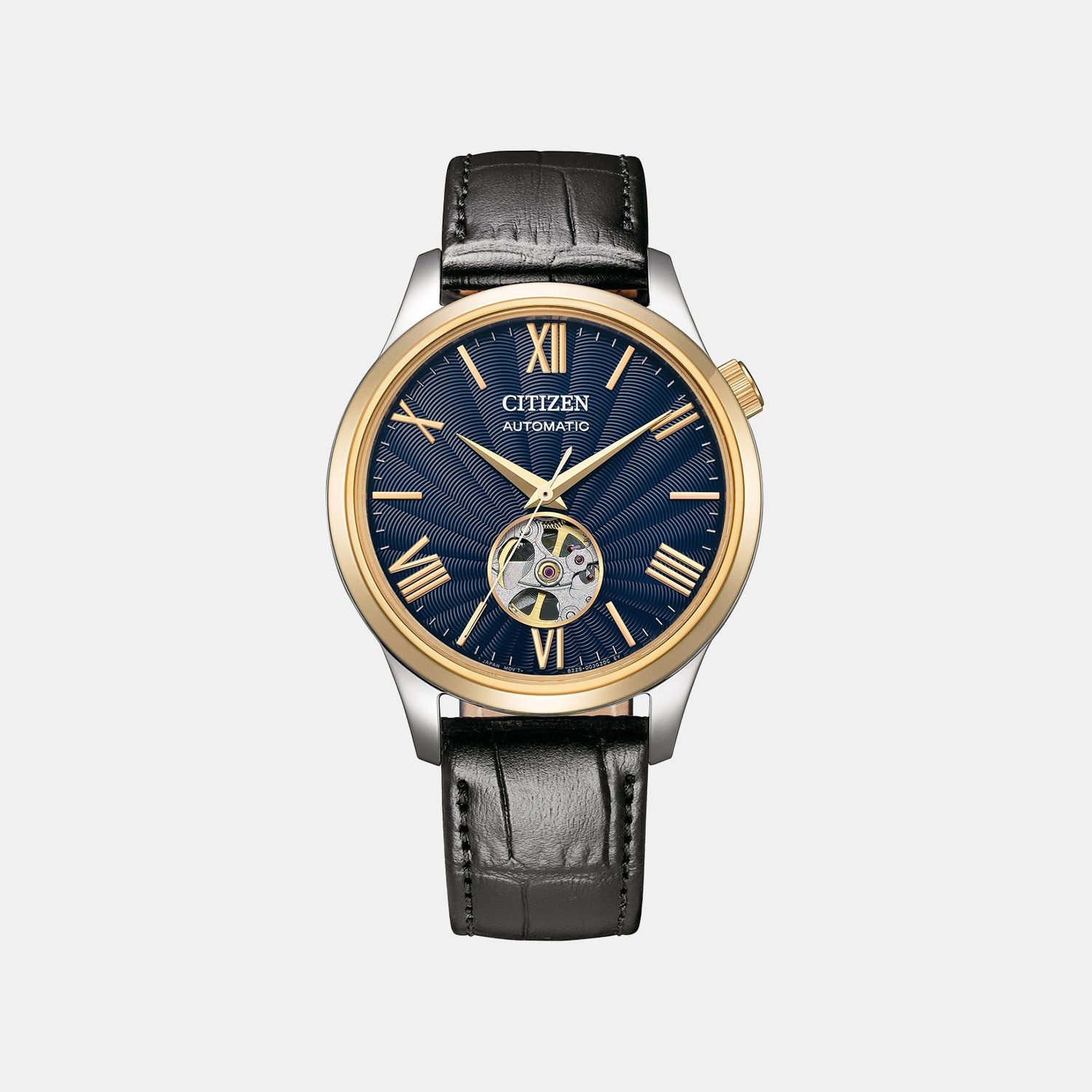 Mechanical Men Automatic Blue Dial Analog Leather Watch NH9136-02L