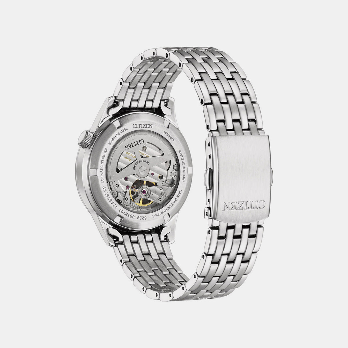 Men Automatic Blue Dial Analog Stainless Steel Watch NH9138-82L