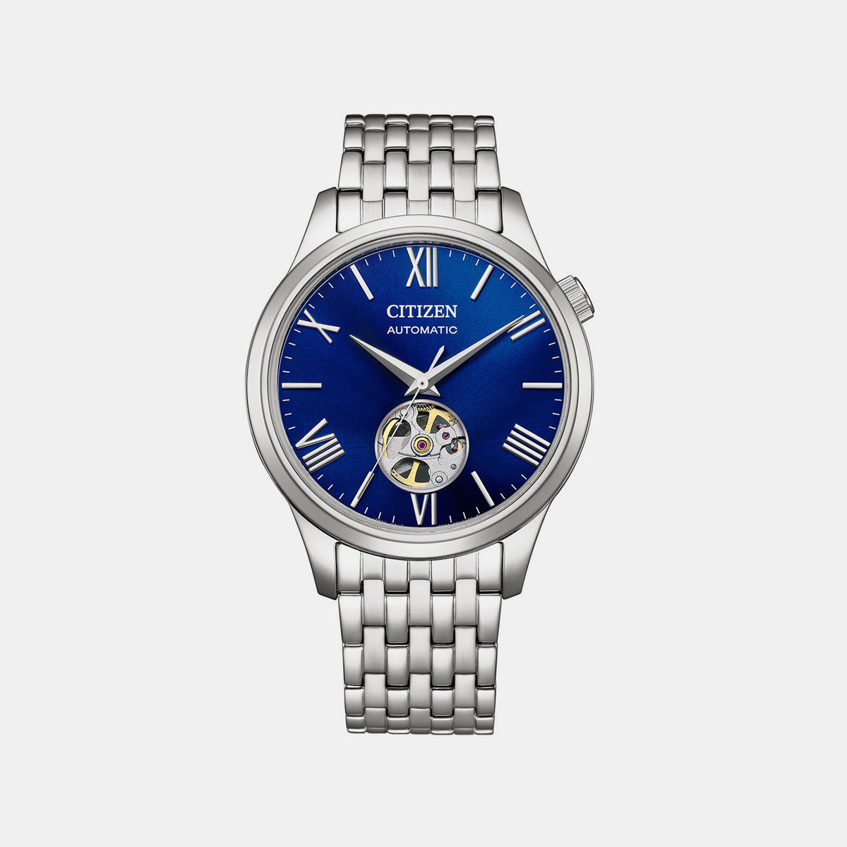 Men Automatic Blue Dial Analog Stainless Steel Watch NH9138-82L