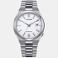 Tsuyosa Collection Men Automatic White Dial Analog Stainless Steel Watch NJ0150-81A