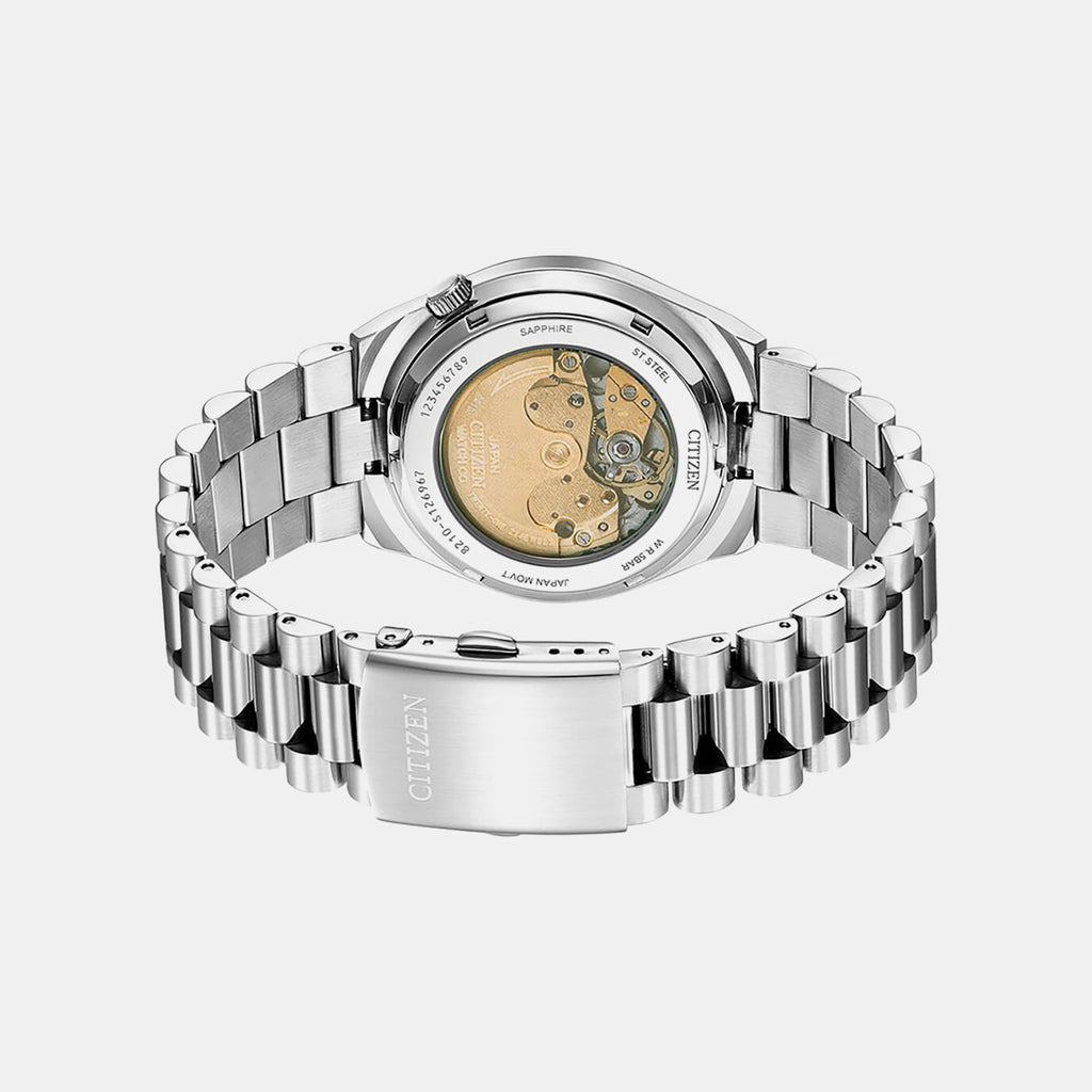 Tsuyosa Men Automatic Green Dial Analog Stainless Steel Watch NJ0150-81X