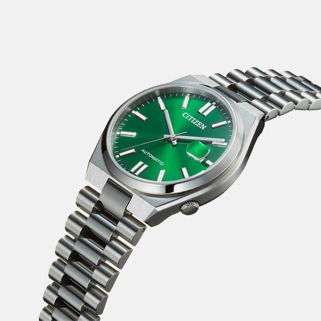 Tsuyosa Men Automatic Green Dial Analog Stainless Steel Watch NJ0150-81X