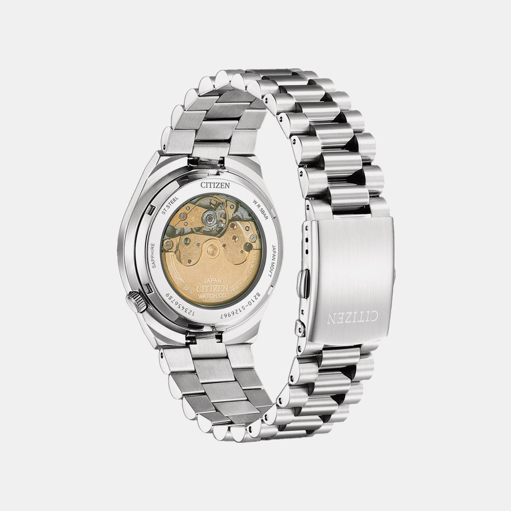 Tsuyosa Men Automatic Yellow Dial Analog Stainless Steel Watch NJ0150-81Z