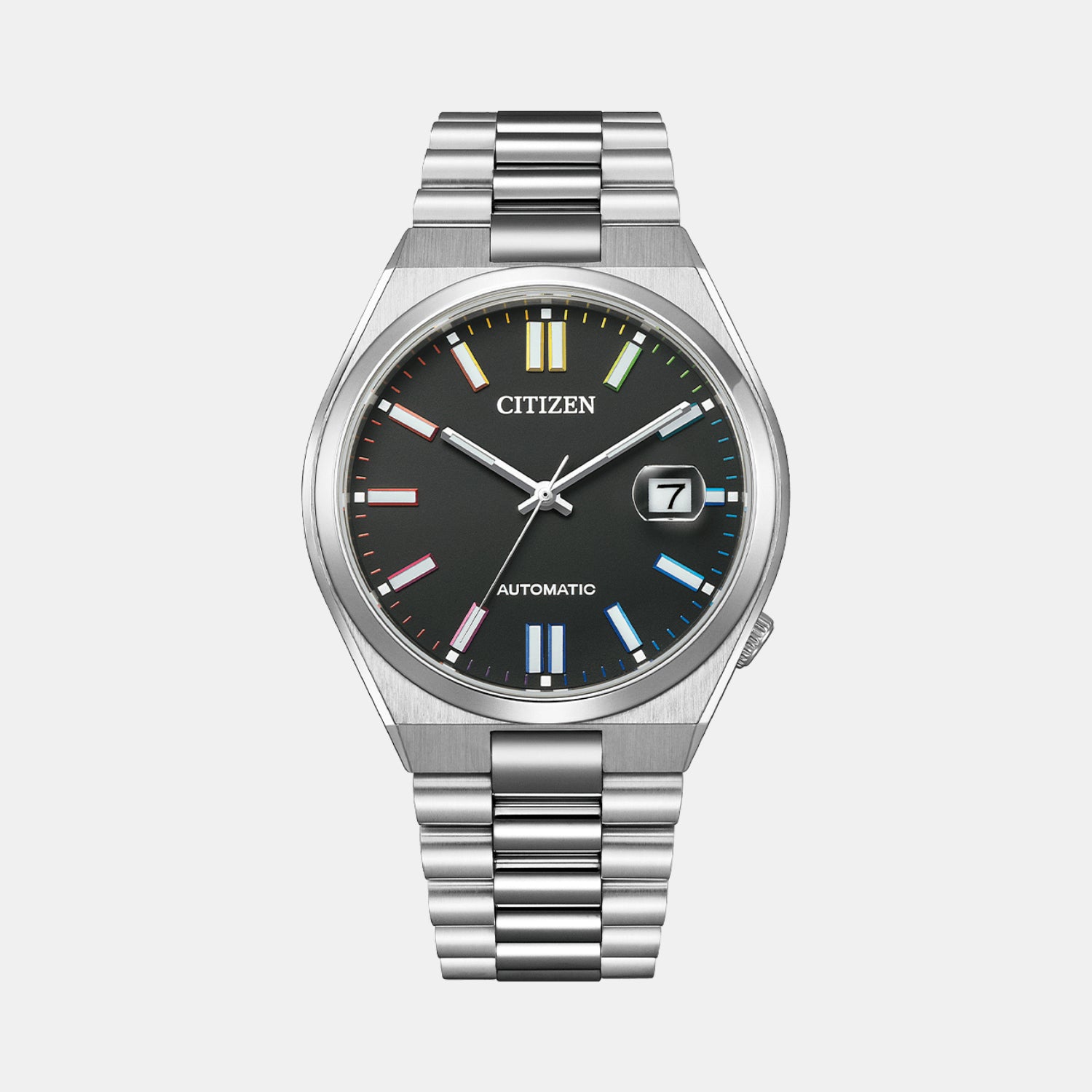 Tsuyosa Men Automatic Black Dial Analog Stainless Steel Watch NJ0151-53E