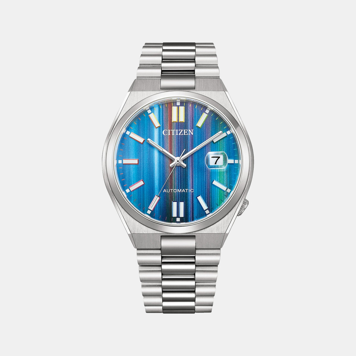 Tsuyosa Men Automatic Blue Dial Analog Stainless Steel Watch NJ0151-53W