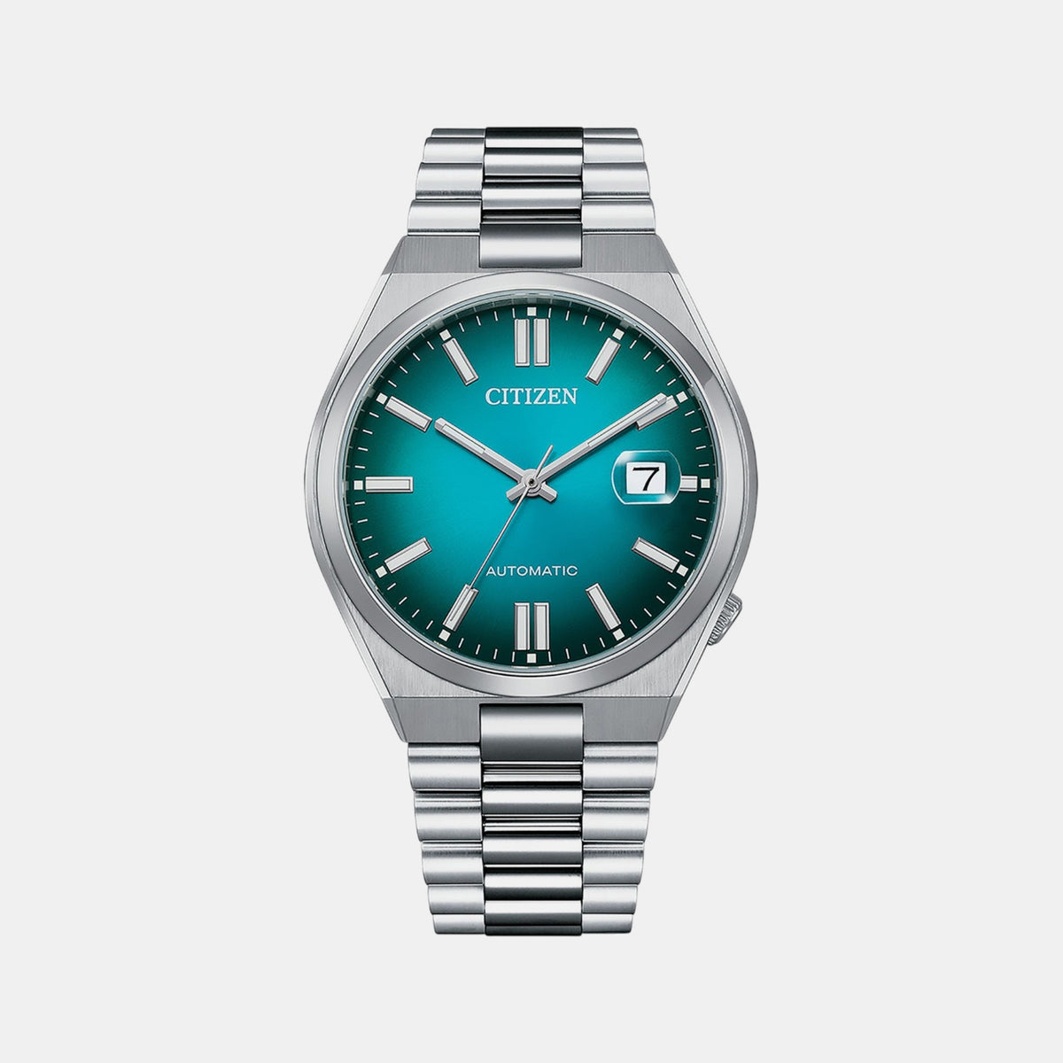 Tsuyosa Men Automatic Green Dial Analog Stainless Steel Watch NJ0151-88X