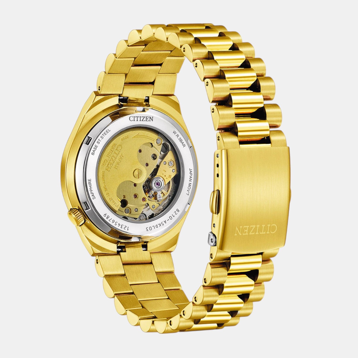 Tsuyosa Men Automatic Green Dial Analog Stainless Steel Watch NJ0152-51X