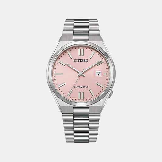 Male Pink Analog Stainless Steel Watch NJ0158-89X
