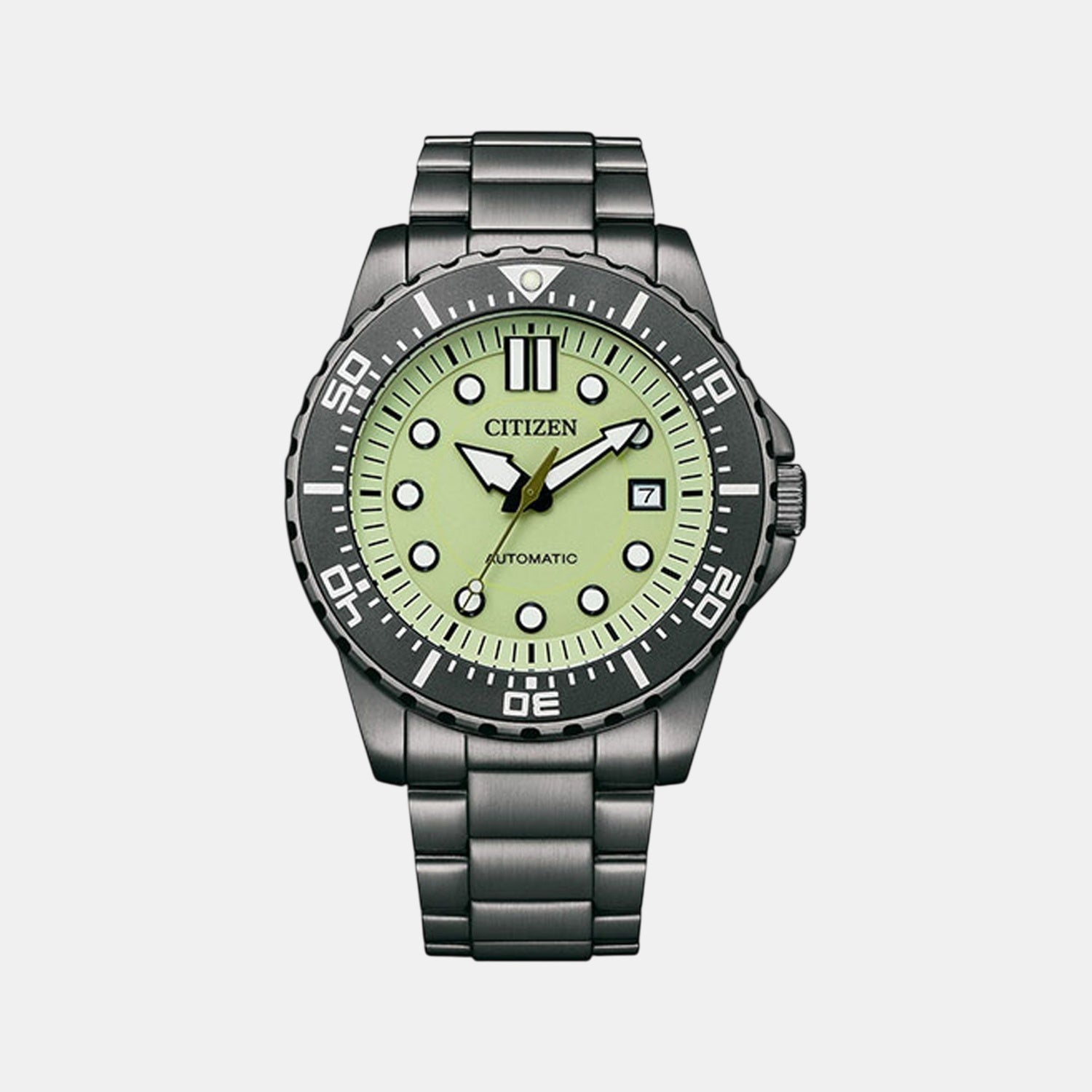 Mechanical Men Automatic Green Dial Analog Stainless Steel Watch NJ0177-84X
