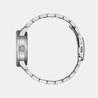 Men Automatic Light Blue Dial Analog Stainless Steel Watch NJ0191-83L