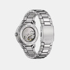 Men Automatic Blue Dial Analog Stainless Steel Watch NJ0191-83M