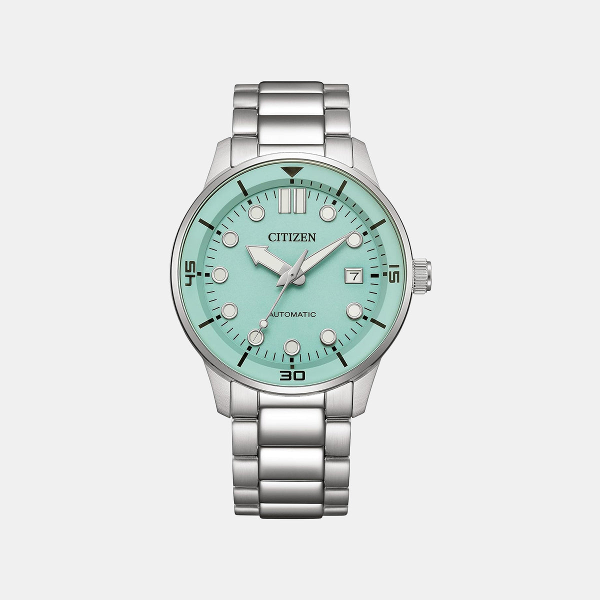Mechanical Men Automatic Blue Dial Analog Stainless Steel Watch NJ0191-83M