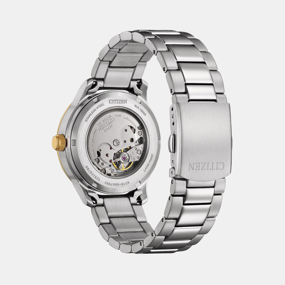 Men Automatic Green Dial Analog Stainless Steel Watch NJ0196-80X