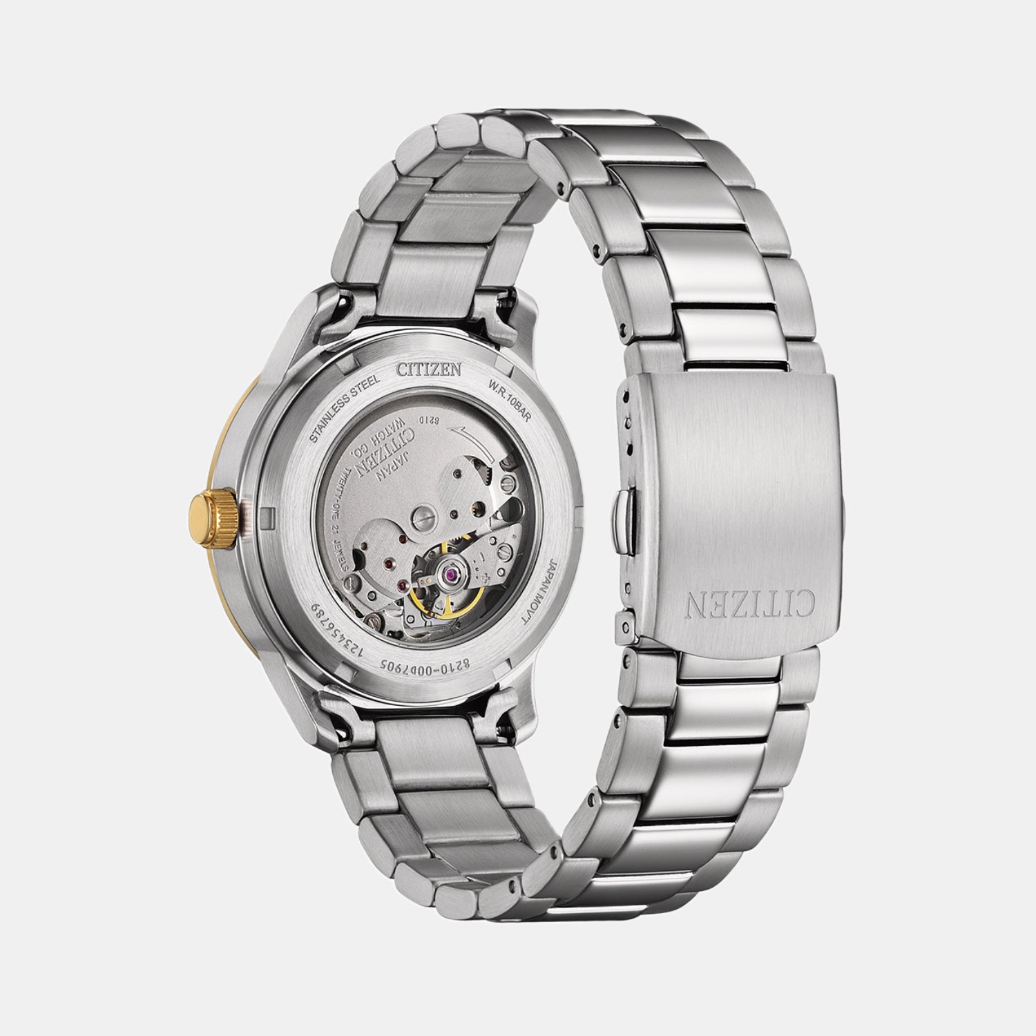 Men Automatic Green Dial Analog Stainless Steel Watch NJ0196-80X