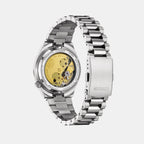 Tsuyosa Men Automatic Purple Dial Analog Stainless Steel Watch NJ0200-50W