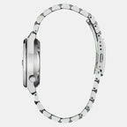 Tsuyosa Men Automatic Purple Dial Analog Stainless Steel Watch NJ0200-50W