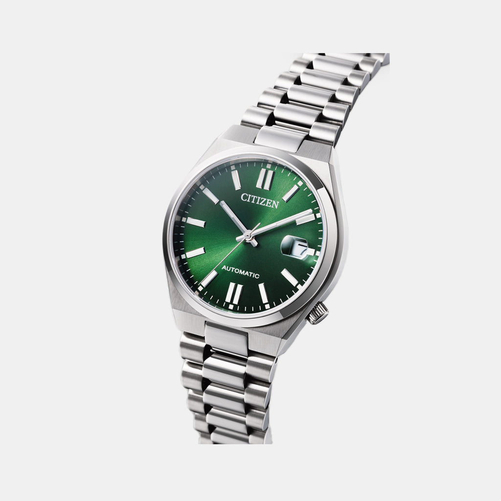 Tsuyosa Unisex Automatic Green Dial Analog Stainless Steel Watch NJ0200-50X
