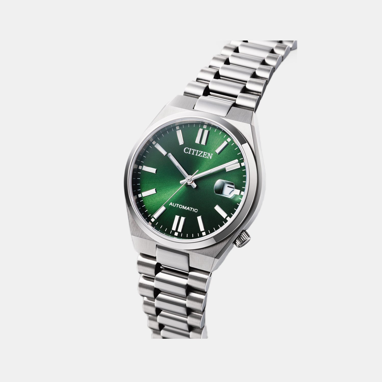 Tsuyosa Unisex Automatic Green Dial Analog Stainless Steel Watch NJ0200-50X