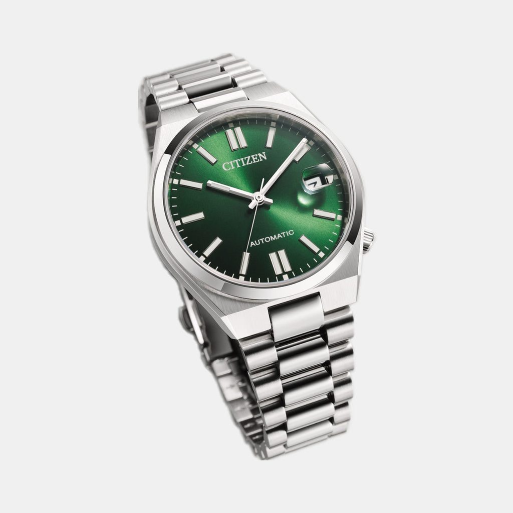 Tsuyosa Unisex Automatic Green Dial Analog Stainless Steel Watch NJ0200-50X