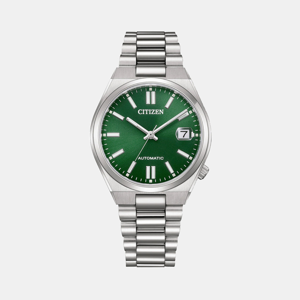 Tsuyosa Unisex Automatic Green Dial Analog Stainless Steel Watch NJ0200-50X
